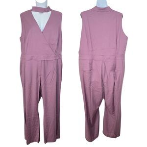 Wildfang The Empower High Waisted V-Neck Jumpsuit in Maeve Size 24W NWT